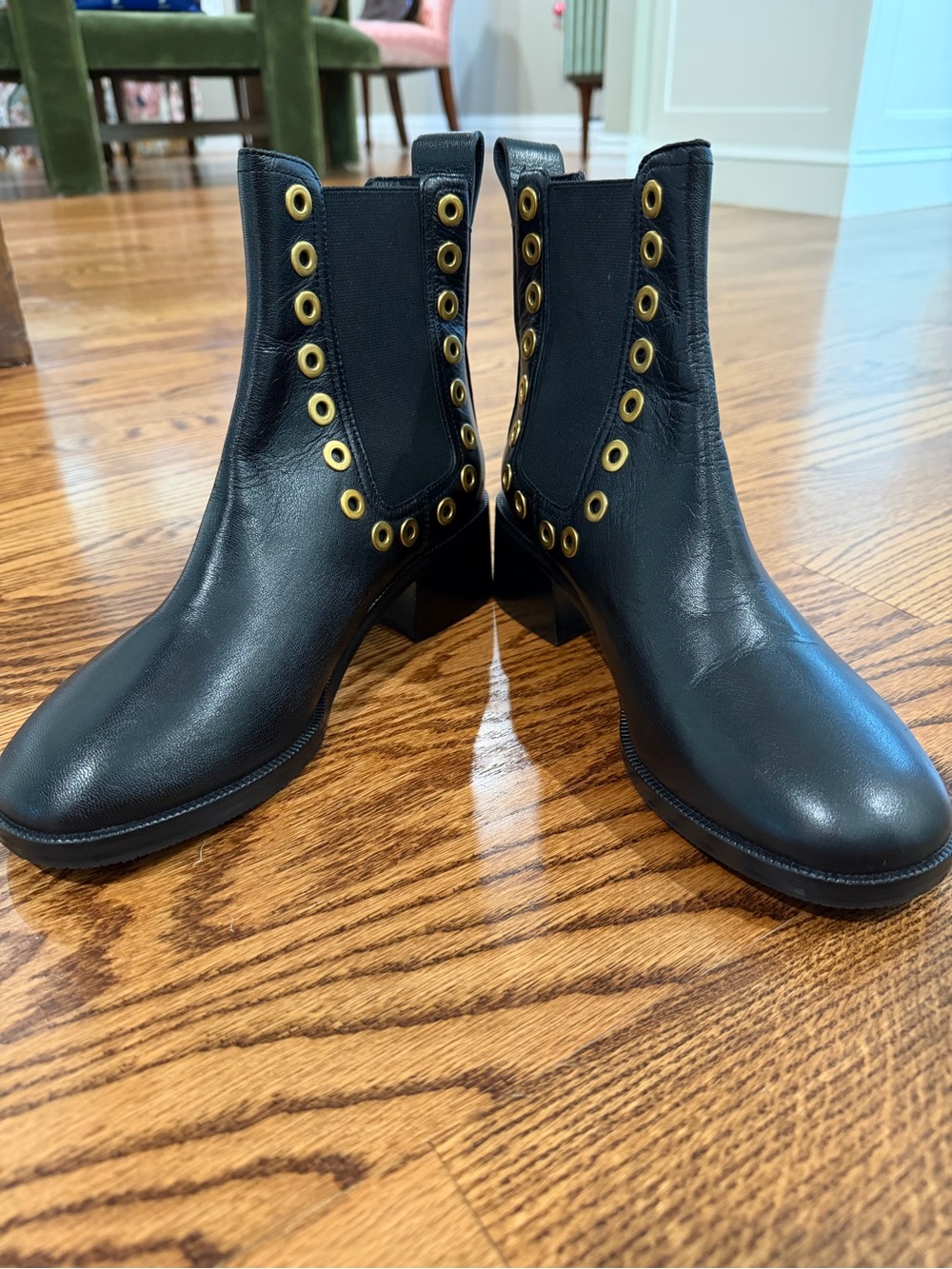 See By Chloe Lexy Leather Grommet Chelsea Booties